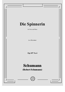 No.4 Die Spinnerin: E flat minor by Robert Schumann