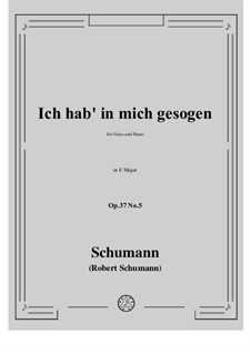 No.5 Ich hab' in mich gesogen: E Major by Robert Schumann
