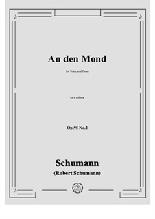 No.2 An den Mond: E minor by Robert Schumann