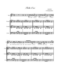 Bella ciao: For voice and strings trio by folklore