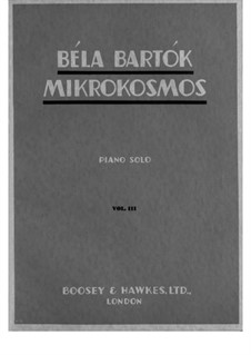 Mikrokosmos, Sz.107: Volume III by Béla Bartók