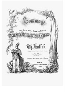 Hommage à S.A.R. la Princesse royale de Prusse, Op.103: No.1 L' Étoile du Matin. Poëme by Theodor Kullak