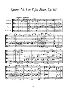 String Quartet No.8 in B Flat Major, D.112 Op.168: Full score by Franz Schubert