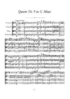 String Quartet No.9 in G Minor, D.173: Full score by Franz Schubert