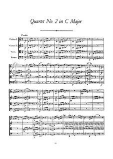 String Quartet No.2 in C Major, D.32: Full score by Franz Schubert