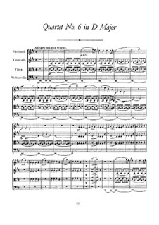String Quartet No.6 in D Major, D.74: Full score by Franz Schubert