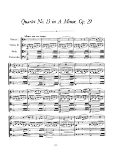 String Quartet No.13 in A Minor 'Rosamunde', D.804 Op.29: Full score by Franz Schubert