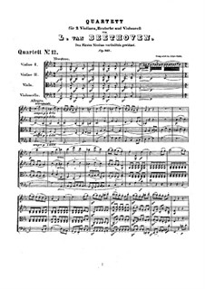 String Quartet No.12 in E Flat Major, Op.127: Full score by Ludwig van Beethoven