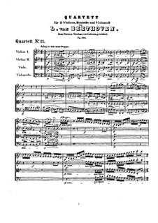 String Quartet No.13 in B Flat Major, Op.130: Full score by Ludwig van Beethoven