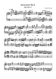 Invención No.5, Op.9 No.17: Invención No.5 by Franco Martínez Secco