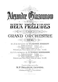 Prelude No.2 for Orchestra, Op.85: Prelude No.2 for Orchestra by Alexander Glazunov