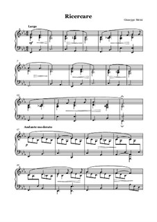 Ricercare by G. Meini - sheet music on MusicaNeo