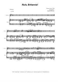 Rule Britannia: Alto saxophone and piano by Thomas Augustine Arne