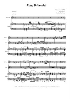 Rule Britannia: Duet for Bb-trumpet and french horn by Thomas Augustine Arne