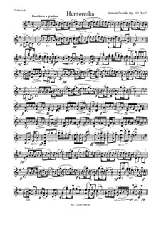 No.7 in G Flat Major: For violin by Antonín Dvořák