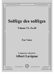 Volume 7A: No.20 by Albert Lavignac