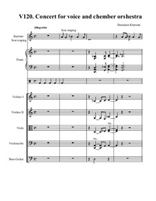 Concert for voice and orchestra, Op.56: Concert for voice and orchestra by Liudmila  (Lyalya) Knyazeva-Dyuzenko (Dyuzenko)