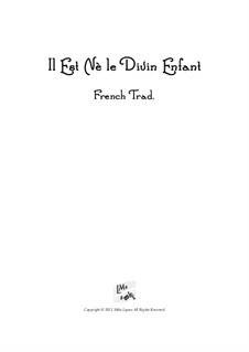 Il Est Ne Le Divin Enfant: For brass quintet by Unknown (works before 1850)