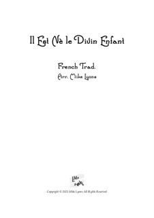 Il Est Ne Le Divin Enfant: For string quintet by Unknown (works before 1850)