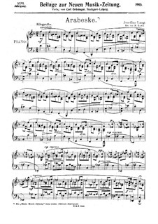 Arabesque: For piano by Josephine Lang