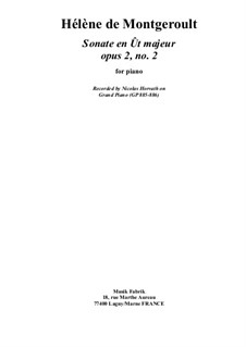 Three Sonatas, Op.2: Sonata No.2 in C major by Hélène de Montgeroult