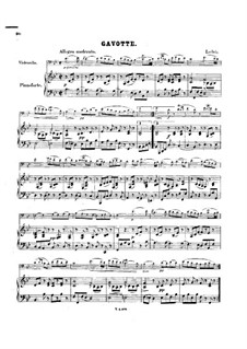 Gavotte for Cello and Piano in B Flat Major: Score by Jean-Marie Leclair