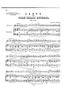 Largo, for Cello and Piano: Score by Jean-Marie Leclair