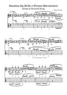 Sonatina No.1: Movement I, for guitar by Muzio Clementi