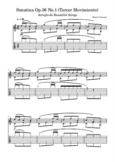 Sonatina No.1: Movement III, for guitar by Muzio Clementi