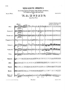 Veni Sancte Spiritus, K.47: Veni Sancte Spiritus by Wolfgang Amadeus Mozart