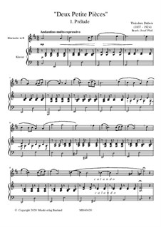 Deux Petites Pièces: Deux Petites Pièces by Théodore Dubois