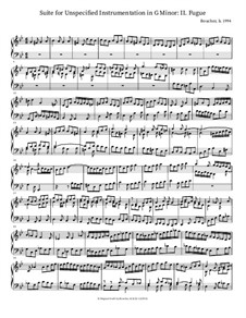 Suite in G Minor for Unspecified Instrumentation: II Fugue by Mitch Boucher