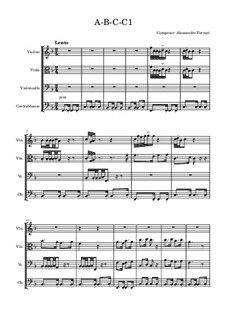 Short for string quartet, Op.2: Short for string quartet by Alessandro Ferrari