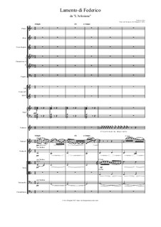 L'Arlesiana. Il lamento di Federico: Full score, parts by Francesco Cilea