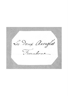 Les deux aveugles (The Two Blind Men): Trombone part by Jacques Offenbach