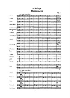 Пассакалия, Op.1: Пассакалия by Anton Webern