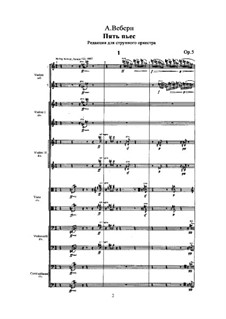 Пять пьес, Op.5: Пять пьес by Anton Webern