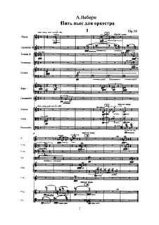 Пять пьес для оркестра, Op.10: Пять пьес для оркестра by Anton Webern