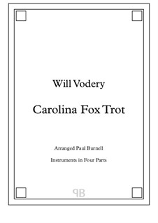 Carolina Fox Trot: For instruments in four parts by Will Vodery