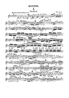 String Quartet No.1 in D Minor, Op.77: Parts by Joseph Joachim Raff