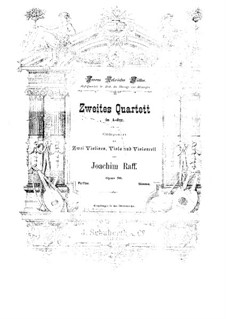 String Quartet No.2 in A Major, Op.90: Parts by Joseph Joachim Raff