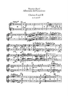 Miroirs for Orchestra, M.43a: Movement IV Alborada del gracioso – clarinets part by Maurice Ravel