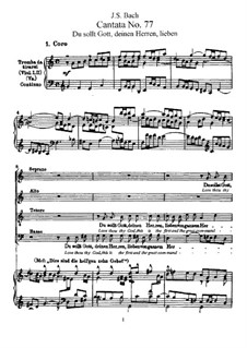 Du sollt Gott, deinen Herren, lieben, BWV 77: Arrangement for voices and piano by Johann Sebastian Bach