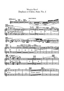 Daphnis et Chloé. Suite No.1, M.57a: Oboes and cor anglais parts by Maurice Ravel