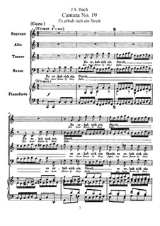 Es erhub sich ein Streit, BWV 19: Arrangement for voices and piano by Johann Sebastian Bach