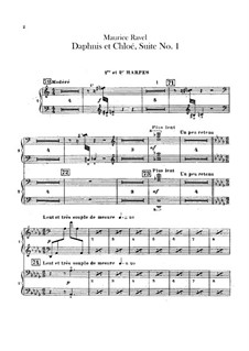 Daphnis et Chloé. Suite No.1, M.57a: Harps part by Maurice Ravel