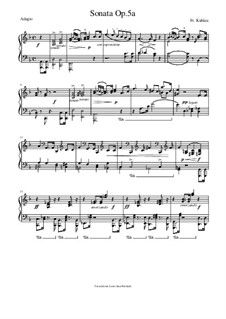 Sonata for Piano in D Minor, Op.5a: For a single performer by Friedrich Kuhlau