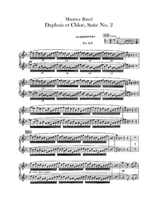 Daphnis et Chloé. Suite No.2, M.57b: Clarinets parts by Maurice Ravel
