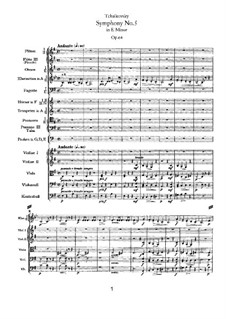 Movement I: Full score by Pyotr Tchaikovsky