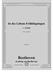 In des Lebens Fruhlingstagen: Für Stimme und Klavier by Ludwig van Beethoven